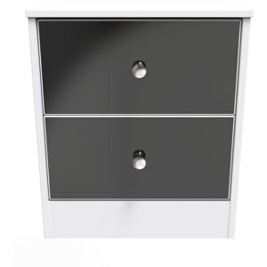 Ready Assembled 2 U Taunton 2 Drawer Bedside Cab(Ready Assembled) in Black Black Ready Assembled 2 U Taunton 2 Drawer Bedside Cab(Ready Assembled) in Black Black
