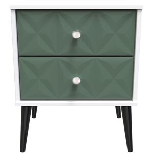 Ready Assembled 2 U Toledo 2 Drawer Bedside Cab(Ready Assembled) in Green Green Ready Assembled 2 U Toledo 2 Drawer Bedside Cab(Ready Assembled) in Green Green