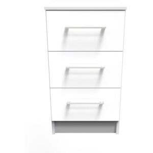 Ready Assembled 2 U Chester 3 Drawer Bedside Cab(Ready Assembled) in White White Ready Assembled 2 U Chester 3 Drawer Bedside Cab(Ready Assembled) in White White