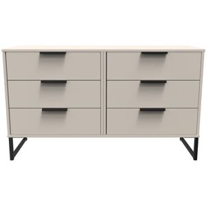 Ready Assembled 2 U Fuji 6 Drawer Wide Chest (Ready Assembled) in Taupe Taupe Ready Assembled 2 U Fuji 6 Drawer Wide Chest (Ready Assembled) in Taupe Taupe