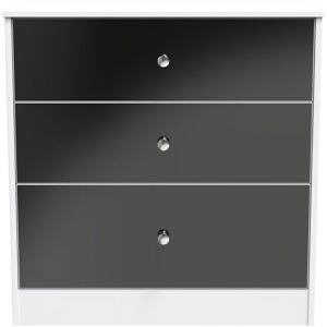 Ready Assembled 2 U Taunton 3 Drawer Deep Chest (Ready Assembled) in Black Black Ready Assembled 2 U Taunton 3 Drawer Deep Chest (Ready Assembled) in Black Black