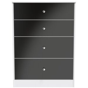 Ready Assembled 2 U Taunton 4 Drawer Deep Chest (Ready Assembled) in Black Black Ready Assembled 2 U Taunton 4 Drawer Deep Chest (Ready Assembled) in Black Black