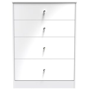 Ready Assembled 2 U Taunton 4 Drawer Deep Chest (Ready Assembled) in White White Ready Assembled 2 U Taunton 4 Drawer Deep Chest (Ready Assembled) in White White