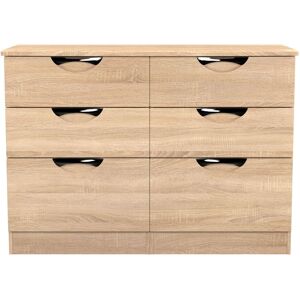 Ready Assembled 2 U Holborn 6 Drawer Wide Chest (Ready Assembled) in Light Oak Light Oak Ready Assembled 2 U Holborn 6 Drawer Wide Chest (Ready Assembled) in Light Oak Light Oak