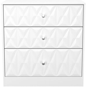 Ready Assembled 2 U Memphis 3 Drawer Deep Chest (Ready Assembled) in White Size: Medium White Medium Ready Assembled 2 U Memphis 3 Drawer Deep Chest (Ready Assembled) in White Size: Medium White Medium