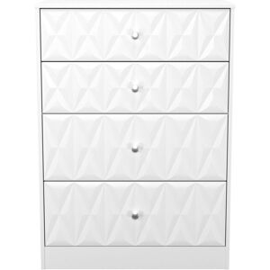 Ready Assembled 2 U Memphis 4 Drawer Deep Chest (Ready Assembled) in White Size: Medium White Medium Ready Assembled 2 U Memphis 4 Drawer Deep Chest (Ready Assembled) in White Size: Medium White Medium