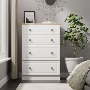 Ready Assembled 2 U Surrey 4 Drawer Deep Chest (Ready Assembled) in White Size: Medium White Medium Ready Assembled 2 U Surrey 4 Drawer Deep Chest (Ready Assembled) in White Size: Medium White Medium