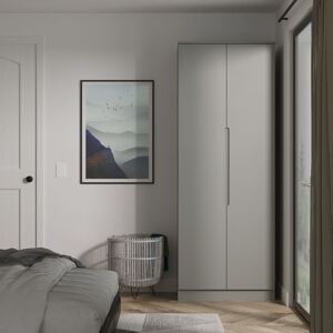 Ready Assembled 2 U Lucca Tall Double Wardrobe (Ready Assembled) in Dark Grey Size: Large Dark Grey Large Ready Assembled 2 U Lucca Tall Double Wardrobe (Ready Assembled) in Dark Grey Size: Large Dark Grey Large