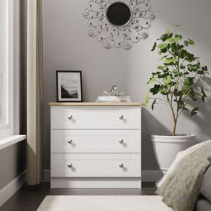 Ready Assembled 2 U Cumbria 3 Drawer Chest (Ready Assembled) in White Size: Medium White Medium Ready Assembled 2 U Cumbria 3 Drawer Chest (Ready Assembled) in White Size: Medium White Medium