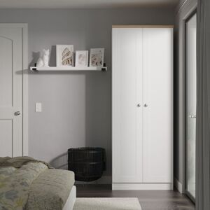 Ready Assembled 2 U Cumbria Tall Plain Double Wardrobe (Ready Assembled) in White Size: Large White Large Ready Assembled 2 U Cumbria Tall Plain Double Wardrobe (Ready Assembled) in White Size: Large White Large