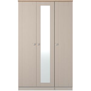 Ready Assembled 2 U Cumbria Tall Triple Mirror Wardrobe (Ready Assembled) in Taupe Size: Large Taupe Large Ready Assembled 2 U Cumbria Tall Triple Mirror Wardrobe (Ready Assembled) in Taupe Size: Large Taupe Large