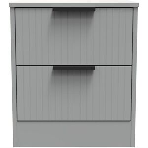 Ready Assembled 2 U Denver 2 Drawer Bedside Cabinet (Ready Assembled) in Grey Grey Ready Assembled 2 U Denver 2 Drawer Bedside Cabinet (Ready Assembled) in Grey Grey