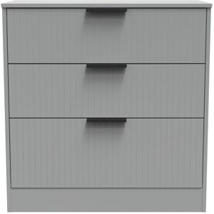 Ready Assembled 2 U Denver 3 Drawer Deep Chest (Ready Assembled) in Grey Grey Ready Assembled 2 U Denver 3 Drawer Deep Chest (Ready Assembled) in Grey Grey