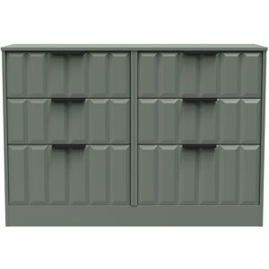 Ready Assembled 2 U Seattle 6 Drawer Wide Chest (Ready Assembled) in Pale Green Pale Green Ready Assembled 2 U Seattle 6 Drawer Wide Chest (Ready Assembled) in Pale Green Pale Green