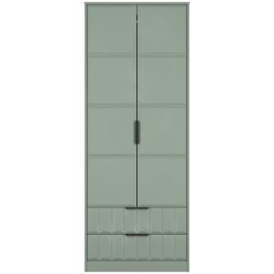 Ready Assembled 2 U Seattle 2 Door 2 Drawer Wardrobe (Ready Assembled) in Pale Green Pale Green Ready Assembled 2 U Seattle 2 Door 2 Drawer Wardrobe (Ready Assembled) in Pale Green Pale Green