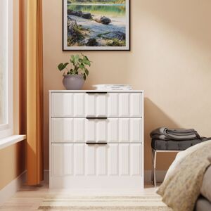 Ready Assembled 2 U Seattle 3 Drawer Deep Chest (Ready Assembled) in White Size: Medium White Medium Ready Assembled 2 U Seattle 3 Drawer Deep Chest (Ready Assembled) in White Size: Medium White Medium