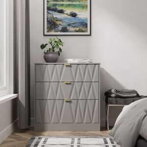 Ready Assembled 2 U Washington 3 Drawer Deep Chest (Ready Assembled) in Grey Size: Medium Grey Medium Ready Assembled 2 U Washington 3 Drawer Deep Chest (Ready Assembled) in Grey Size: Medium Grey Medium