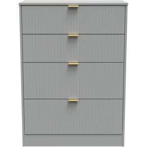 Ready Assembled 2 U Denver 4 Drawer Deep Chest (Ready Assembled) in Grey Size: Medium Grey Medium Ready Assembled 2 U Denver 4 Drawer Deep Chest (Ready Assembled) in Grey Size: Medium Grey Medium