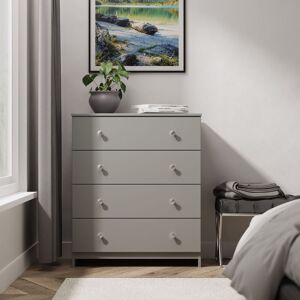 Ready Assembled 2 U Newlyn 4 Drawer Chest (Ready Assembled) in Dark Grey Dark Grey Ready Assembled 2 U Newlyn 4 Drawer Chest (Ready Assembled) in Dark Grey Dark Grey