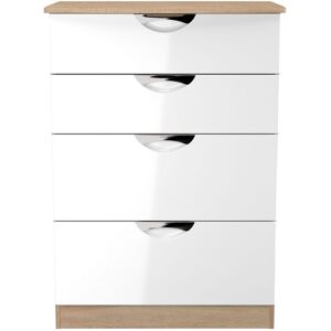 Ready Assembled 2 U Holborn 4 Drawer Deep Chest (Ready Assembled) in White White Ready Assembled 2 U Holborn 4 Drawer Deep Chest (Ready Assembled) in White White