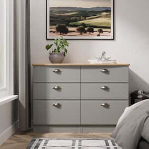 Ready Assembled 2 U Albert 6 Drawer Wide Chest (Ready Assembled) in Dark Grey Size: Large Dark Grey Large Ready Assembled 2 U Albert 6 Drawer Wide Chest (Ready Assembled) in Dark Grey Size: Large Dark Grey Large
