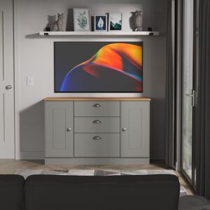 Ready Assembled 2 U Albert 2 Door 3 Drawer Sideboard (Ready Assembled) in Dark Grey Size: Large Dark Grey Large Ready Assembled 2 U Albert 2 Door 3 Drawer Sideboard (Ready Assembled) in Dark Grey Size: Large Dark Grey Large