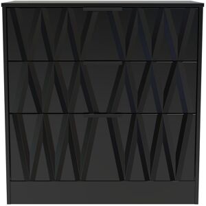 Ready Assembled 2 U Washington 3 Drawer Deep Chest (Ready Assembled) in True Black True Black Ready Assembled 2 U Washington 3 Drawer Deep Chest (Ready Assembled) in True Black True Black