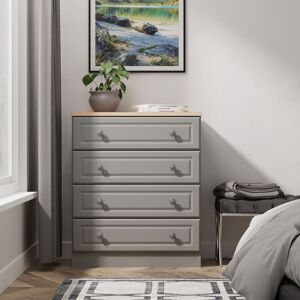 Ready Assembled 2 U Surrey 4 Drawer Chest (Ready Assembled) in Grey Size: Medium Grey Medium Ready Assembled 2 U Surrey 4 Drawer Chest (Ready Assembled) in Grey Size: Medium Grey Medium