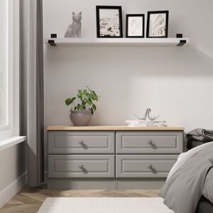 Ready Assembled 2 U Surrey 4 Drawer Bed Box (Ready Assembled) in Grey Size: Small Grey Small Ready Assembled 2 U Surrey 4 Drawer Bed Box (Ready Assembled) in Grey Size: Small Grey Small