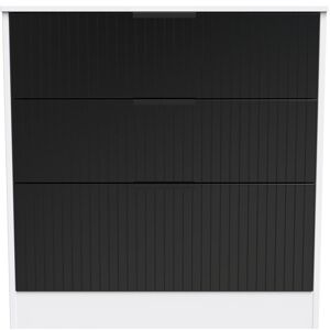 Ready Assembled 2 U Denver 3 Drawer Deep Chest (Ready Assembled) in Black Black Ready Assembled 2 U Denver 3 Drawer Deep Chest (Ready Assembled) in Black Black