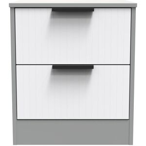 Ready Assembled 2 U Denver 2 Drawer Bedside Cabinet (Ready Assembled) in Mid Grey Mid Grey Ready Assembled 2 U Denver 2 Drawer Bedside Cabinet (Ready Assembled) in Mid Grey Mid Grey