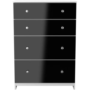 Ready Assembled 2 U Newlyn 4 Drawer Deep Chest (Ready Assembled) in Black Black Ready Assembled 2 U Newlyn 4 Drawer Deep Chest (Ready Assembled) in Black Black