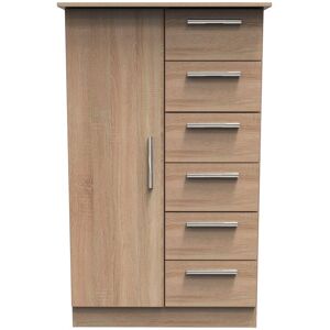 Ready Assembled 2 U Trent 1 Door 5 Drawer Childrens Wardrobe (Ready Assembled) in Light Oak Light Oak Ready Assembled 2 U Trent 1 Door 5 Drawer Childrens Wardrobe (Ready Assembled) in Light Oak Light Oak