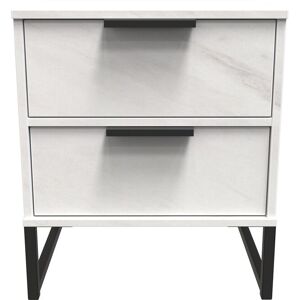 Ready Assembled 2 U Fuji 2 Drawer Bedside Cabinet (Ready Assembled) in Off-White Off-White Ready Assembled 2 U Fuji 2 Drawer Bedside Cabinet (Ready Assembled) in Off-White Off-White