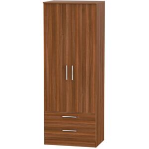 Ready Assembled 2 U Trent 2 Door 2 Drawer Wardrobe (Ready Assembled) in Walnut Walnut Ready Assembled 2 U Trent 2 Door 2 Drawer Wardrobe (Ready Assembled) in Walnut Walnut