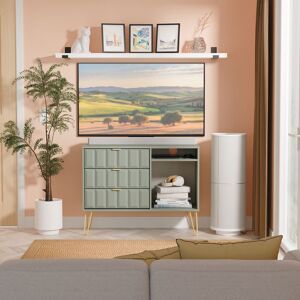 Ready Assembled 2 U Metro 3 Drawer TV Unit (Ready Assembled) in Pale Green Pale Green Ready Assembled 2 U Metro 3 Drawer TV Unit (Ready Assembled) in Pale Green Pale Green