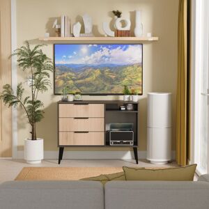 Ready Assembled 2 U Fuji 3 Drawer TV Unit (Ready Assembled) in Grey Grey Ready Assembled 2 U Fuji 3 Drawer TV Unit (Ready Assembled) in Grey Grey