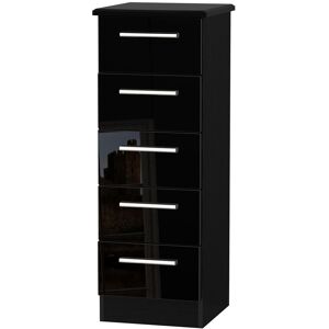 Ready Assembled 2 U Harrow 5 Drawer Tallboy (Ready Assembled) in Black Size: Medium Black Medium Ready Assembled 2 U Harrow 5 Drawer Tallboy (Ready Assembled) in Black Size: Medium Black Medium