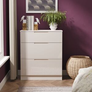 Ready Assembled 2 U Lucca 3 Drawer Deep Chest (Ready Assembled) in Taupe Taupe Ready Assembled 2 U Lucca 3 Drawer Deep Chest (Ready Assembled) in Taupe Taupe