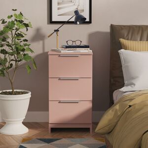 Ready Assembled 2 U Dover 3 Drawer Bedside Cabinet (Ready Assembled) in Dusty Pink Dusty Pink Ready Assembled 2 U Dover 3 Drawer Bedside Cabinet (Ready Assembled) in Dusty Pink Dusty Pink