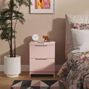 Ready Assembled 2 U Dover 2 Drawer Bedside Cabinet (Ready Assembled) in Dusty Pink Dusty Pink Ready Assembled 2 U Dover 2 Drawer Bedside Cabinet (Ready Assembled) in Dusty Pink Dusty Pink