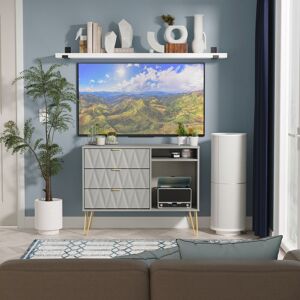 Ready Assembled 2 U Dallas 3 Drawer TV Unit (Ready Assembled) in Grey Grey Ready Assembled 2 U Dallas 3 Drawer TV Unit (Ready Assembled) in Grey Grey