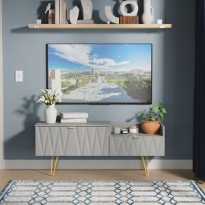 Ready Assembled 2 U Dallas 2 Drawer Coffee TV Unit (Ready Assembled) in Grey Grey Ready Assembled 2 U Dallas 2 Drawer Coffee TV Unit (Ready Assembled) in Grey Grey