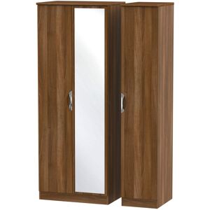 Ready Assembled 2 U Holborn Tall Triple Mirror Wardrobe (Ready Assembled) in Walnut Walnut Ready Assembled 2 U Holborn Tall Triple Mirror Wardrobe (Ready Assembled) in Walnut Walnut