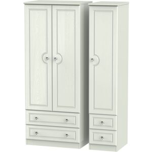 Ready Assembled 2 U Hilton Triple 2 Drawer + Drawer Wardrobe (Ready Assembled) in Taupe Taupe Ready Assembled 2 U Hilton Triple 2 Drawer + Drawer Wardrobe (Ready Assembled) in Taupe Taupe