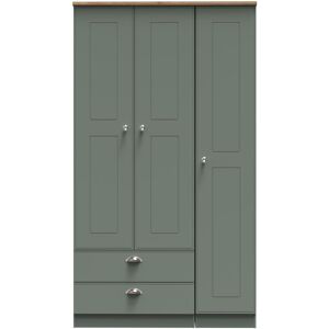 Ready Assembled 2 U Albert Triple Wardrobe with 2 Drawers (Ready Assembled) in Pale Green Pale Green Ready Assembled 2 U Albert Triple Wardrobe with 2 Drawers (Ready Assembled) in Pale Green Pale Green