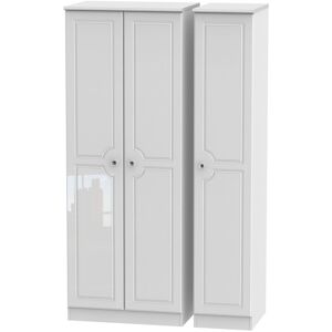 Ready Assembled 2 U Stratford Tall Triple Double Hanging Wardrobe (Ready Assembled) in White White Ready Assembled 2 U Stratford Tall Triple Double Hanging Wardrobe (Ready Assembled) in White White