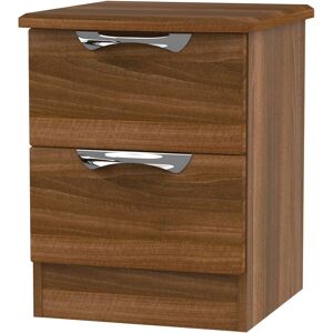 Ready Assembled 2 U Holborn 2 Drawer Bedside Cabinet (Ready Assembled) in Walnut Walnut Ready Assembled 2 U Holborn 2 Drawer Bedside Cabinet (Ready Assembled) in Walnut Walnut