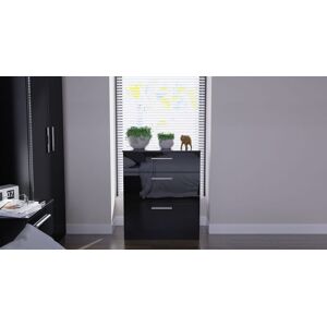 Ready Assembled 2 U Trent 3 Drawer Deep Chest (Ready Assembled) in Black Black Ready Assembled 2 U Trent 3 Drawer Deep Chest (Ready Assembled) in Black Black