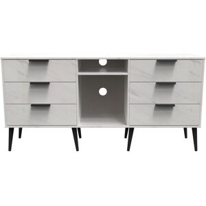 Ready Assembled 2 U Fuji 6 Drawer Sideboard (Ready Assembled) in Off-White Off-White Ready Assembled 2 U Fuji 6 Drawer Sideboard (Ready Assembled) in Off-White Off-White